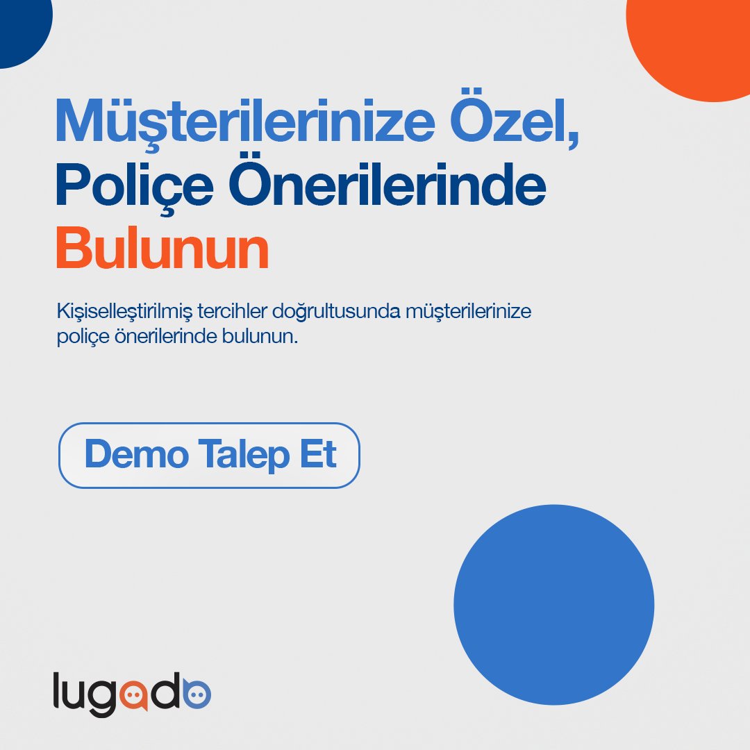 🤖Müşterilerinize Whatsapp'dan teklif alabildiği ve isterse ödemesini yapabildiği Lugado sigorta botu ile hızlı ve güvenilir hizmet sağlayın.🔐

📌Detaylı bilgi için: lugado.net/cozumler/sigor…

#chatbot #hazırmodüller #chatbotolusturma