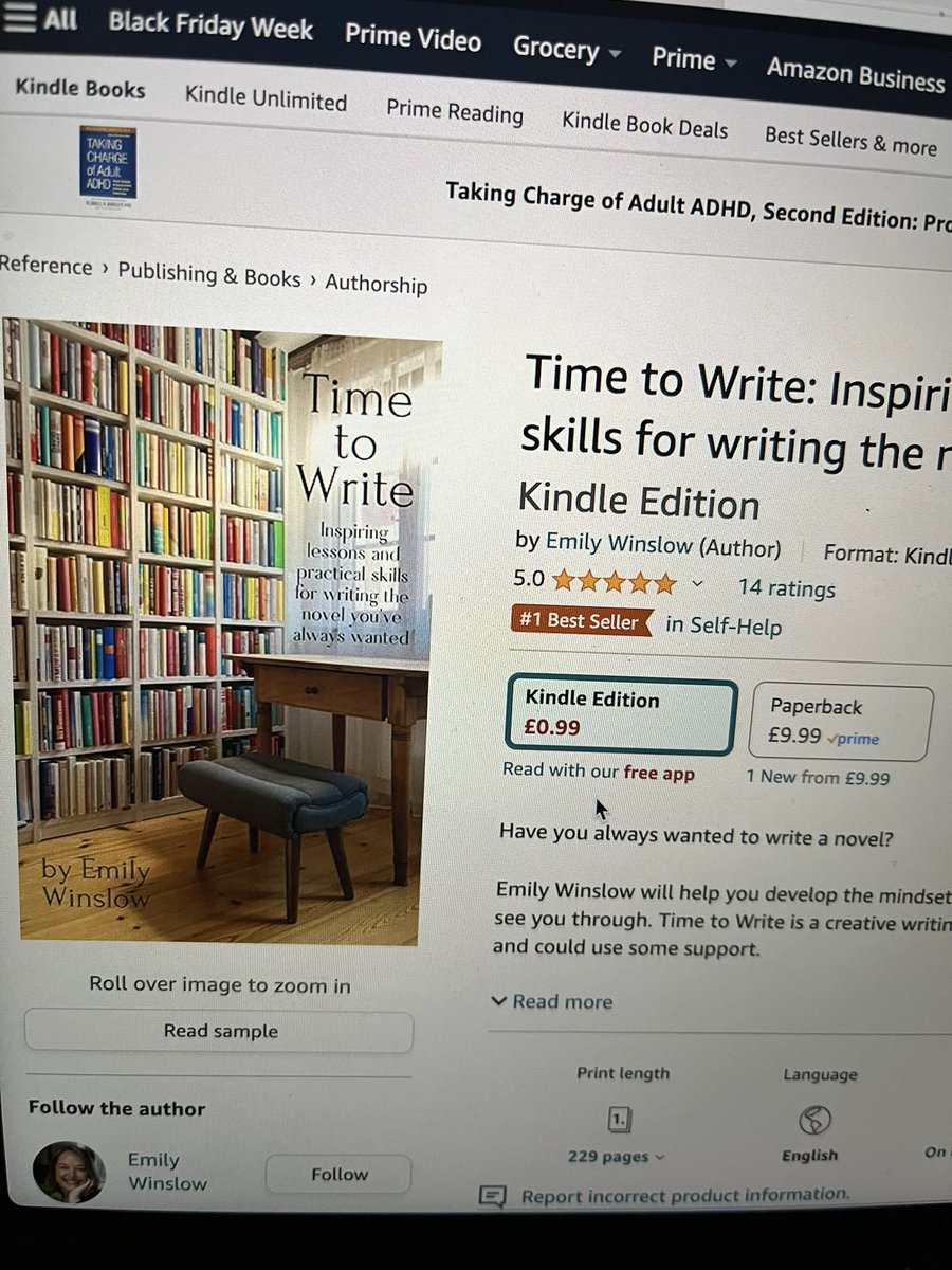 The brilliant <a href="/EmilyWinslow/">Emily Winslow</a> is an Amazon no. 1 bestseller!! This book is fab: a must-read for writers!