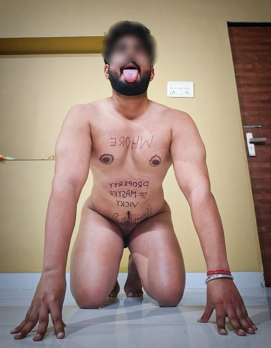 Ever since the bitch has lost his control to me, he is only permitted to stay naked at home, go to work without wearing undies.. his clit keeps dripping that keeps him reminded what a slut he is..Last night bitch was ordered to clean shave his upperhalf, look at the results