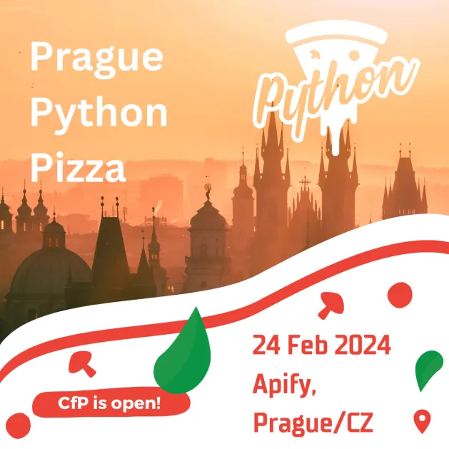 🍕 #Python lovers, mark your calendars! 🗓️ #PythonPizza is coming to #Prague in February 2024! 💡Enjoy a day full of pizza and 10-min talks. 🐍 📢 #CfP is open until Dec 20, 2023. Don't miss out! prague.python.pizza