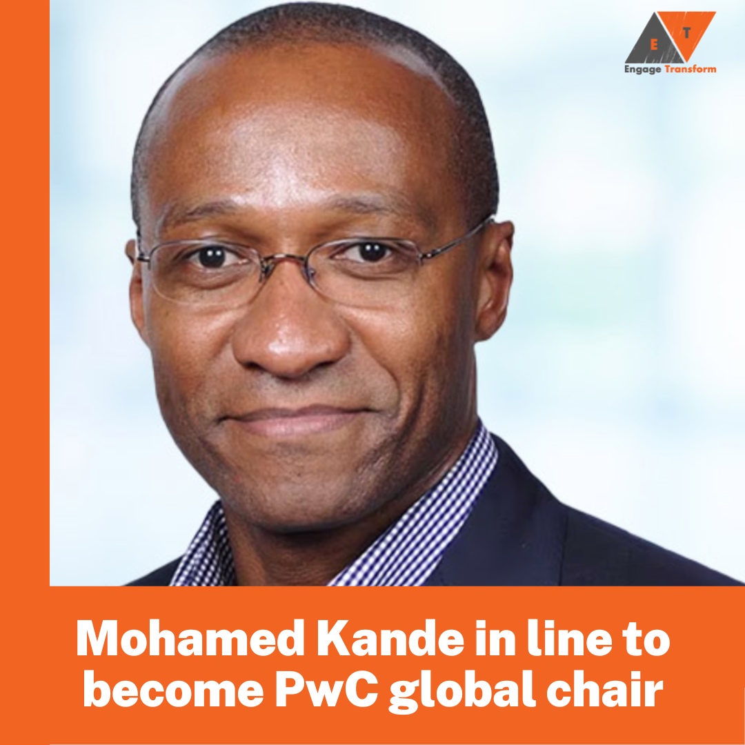 jackson_yemi's tweet photo. Mohamed Kande is set to be confirmed as PwC's next global chair.

The historic appointment is the first time the Big Four firm's global entity has had a Black leader, as well as the first time the traditionally audit-led company has been presided over by a consulting partner.
... https://t.co/pQhM9BYSsT