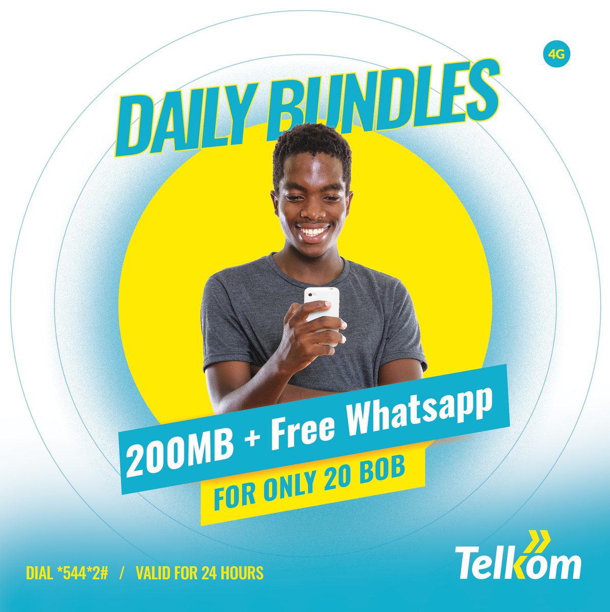 TelkomKenya's tweet photo. Ignite your holiday vibes! 🚀 Grab the 200MB + FREE WhatsApp #DailyBundle for just 20 BOB! 📸✨ Share fun moments, chat with friends, explore cool web pages – and stay connected to all that matters to you online! 📱🎉 Stay connected stay awesome!
Just dial *544*2# https://t.co/T2AgUwsiSU