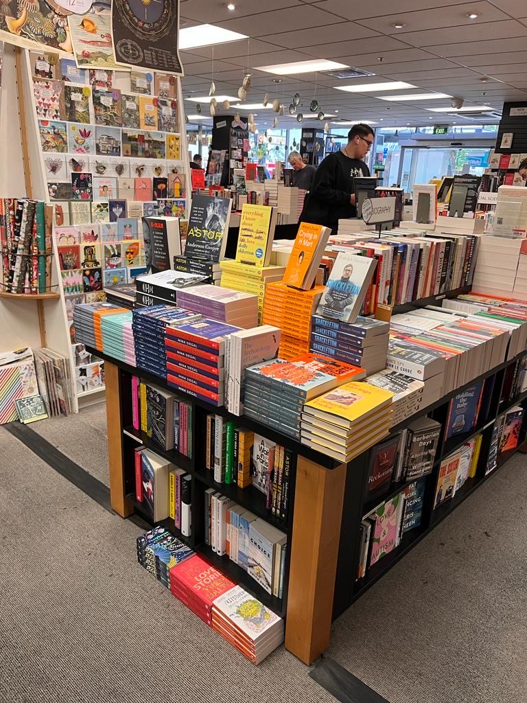 #TheStirrings in ⁦@unitybookswgtn⁩ (particularly pleased as this bookshop was founded by one of my mum’s closest friends) #NZ #Aotearoa ⁦@wnbooks⁩ ⁦@HachetteNZ⁩