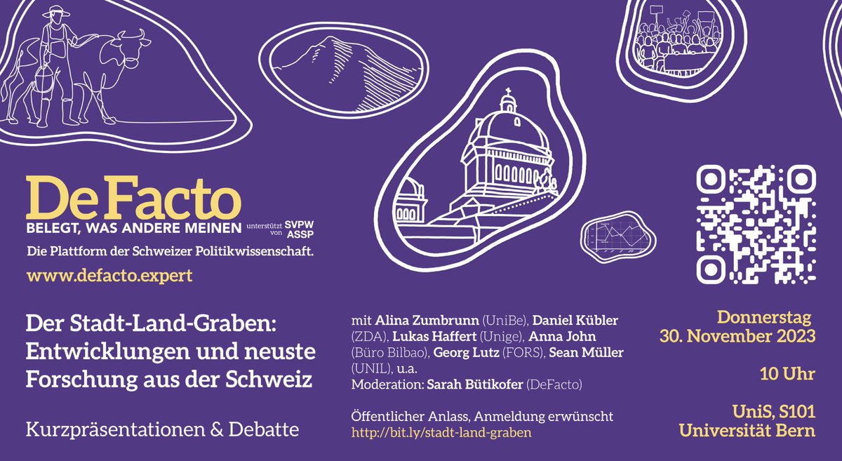 Der Stadt-Land Graben ist die wohl grösste Kluft der Schweiz. Was hat dies mit der Bundesratswahl zu tun? Der folgende Beitrag gibt Aufschluss: defacto.expert/2023/02/07/die… Aus aktuellstem Anlass: Die Debatte über den Stadt-Land Graben am nächsten Donnerstag. eventfrog.ch/de/p/wissensch…