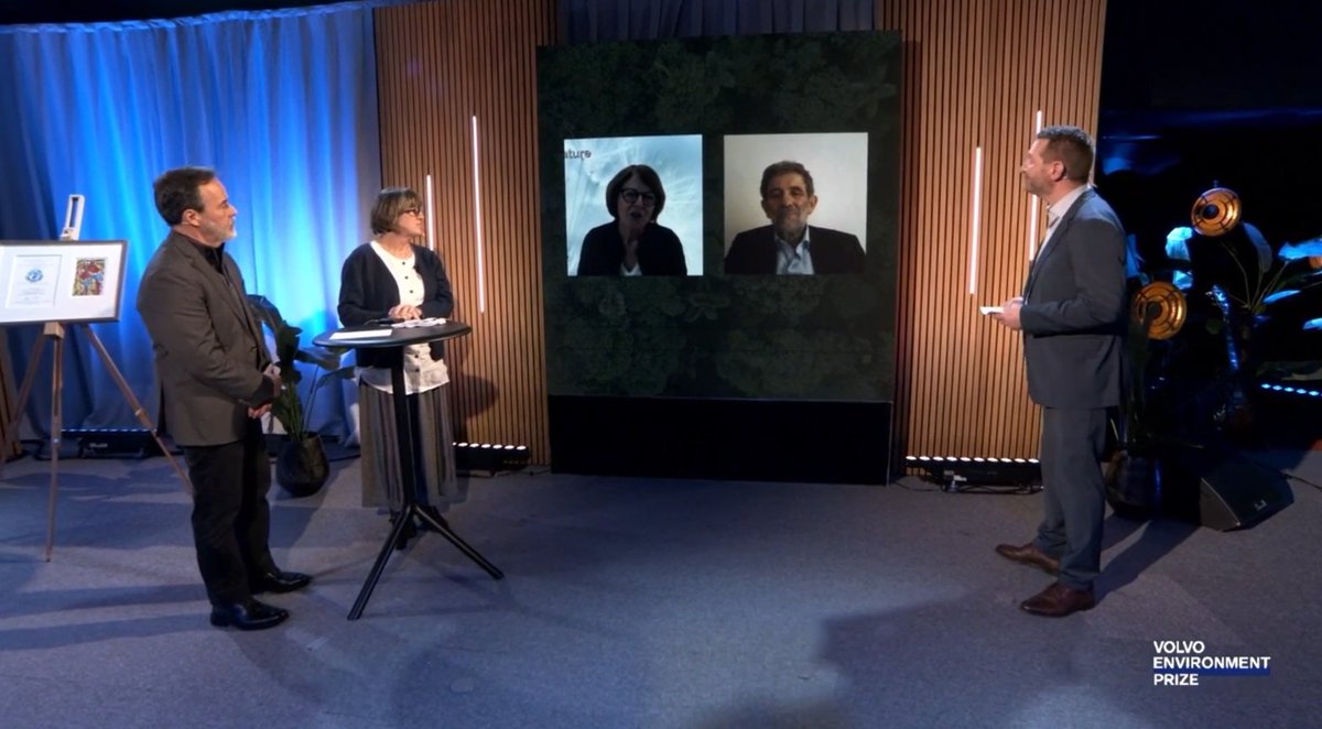 IPBES's tweet photo. IPBES is very proud that Eduardo was awarded the #VolvoEnvironmentPrize. He co-chaired the landmark #GlobalAssessment, raising an unprecedented level of awareness on #biodiversity. IPBES is grateful for his contributions.🌹
—A.Larigauderie, @IPBES Exec Sec., at the Award Ceremony https://t.co/dfQOG8b5aF