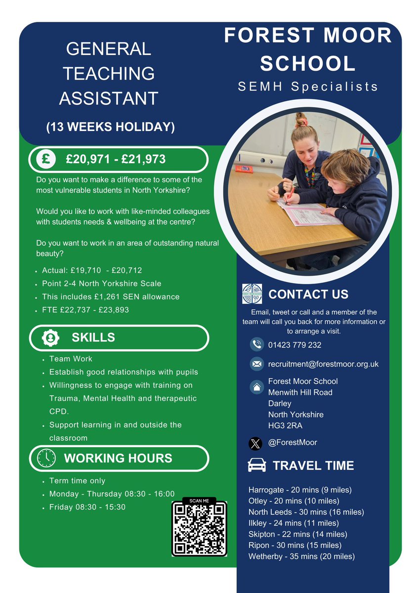 WellspringNorth's tweet photo. 2 Wonderful Opportunities to join the team @ForestMoor #wemakeadifference https://t.co/T4YkfGm7qo