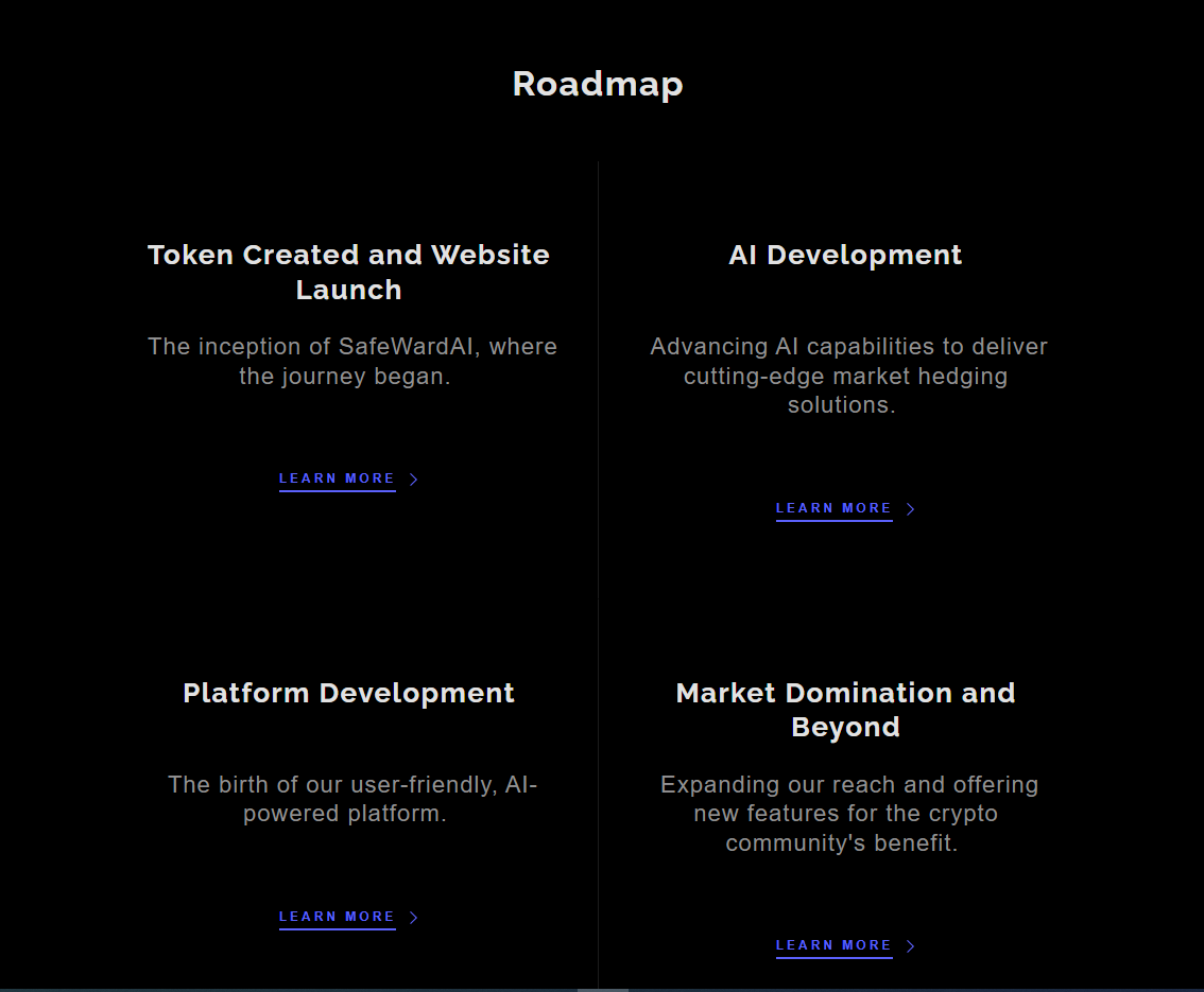 SafeWardAI's tweet photo. Explore SAFEWARD AI roadmap and witness the exciting journey ahead!🤖
Discover our milestones, future plans, and the incredible path we're charting.
Click the link to dive into our roadmap now!
➡️https://t.co/40fKnXh6jW
#crypto #rodmap #cryptocurrency https://t.co/yt9aG6V37c