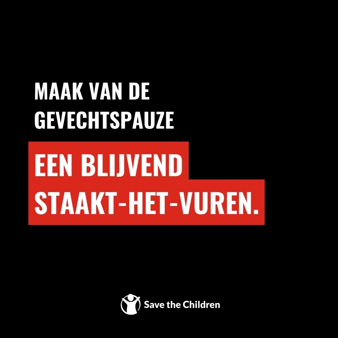 Maak van de gevechtspauze een blijvend staakt-het-vuren. Nu. Voor alle kinderen ❤️ . #gaza #staakthetvuren #gazastrip #israel #noodhulp #ceasefirenow #ceasefire