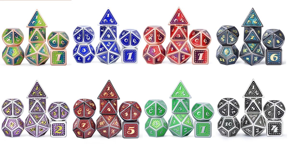 Dragon scales Metal dice set#dice#handmadedice#dnd#ttrpg