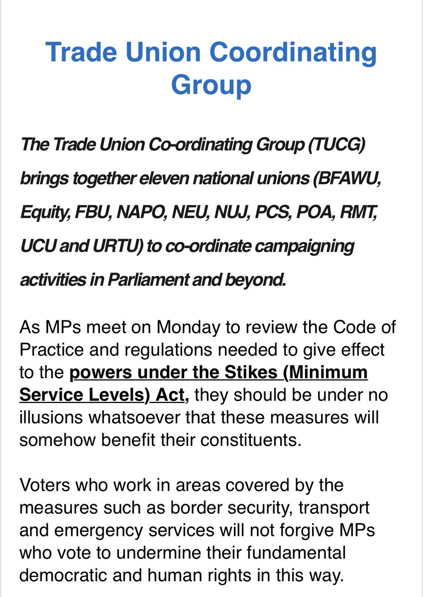 This is an outright attack on our Trade Union Movement 👇 MPs bypassing normal practice to meet about pushing through regulations & code of practice for implementing Minimum Service Levels.