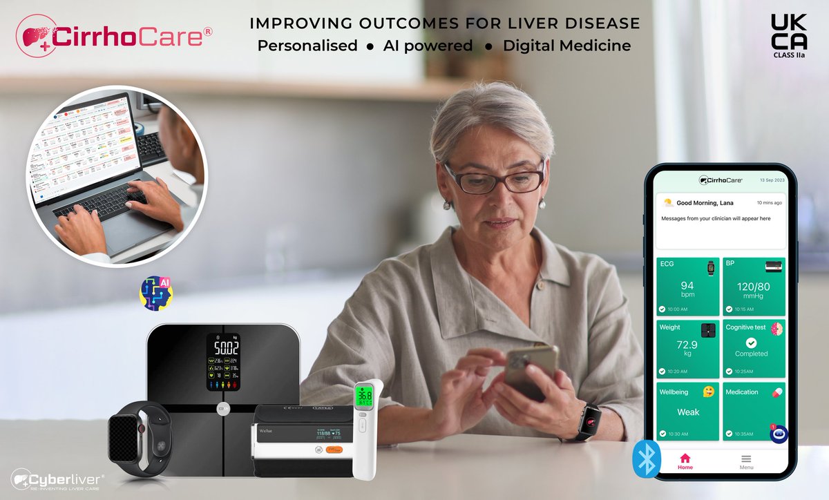 The #CirrhoCare trial is officially open at @RoyalFreeNHS Thanks to our collaborators @CyberLiver @ucl @NIHRresearch @CirrhoCare @UCLResearch #livertwitter 🤩🥳✨ Using technology to enhance care, access to treatment & improving outcomes for patients with Cirrhosis.