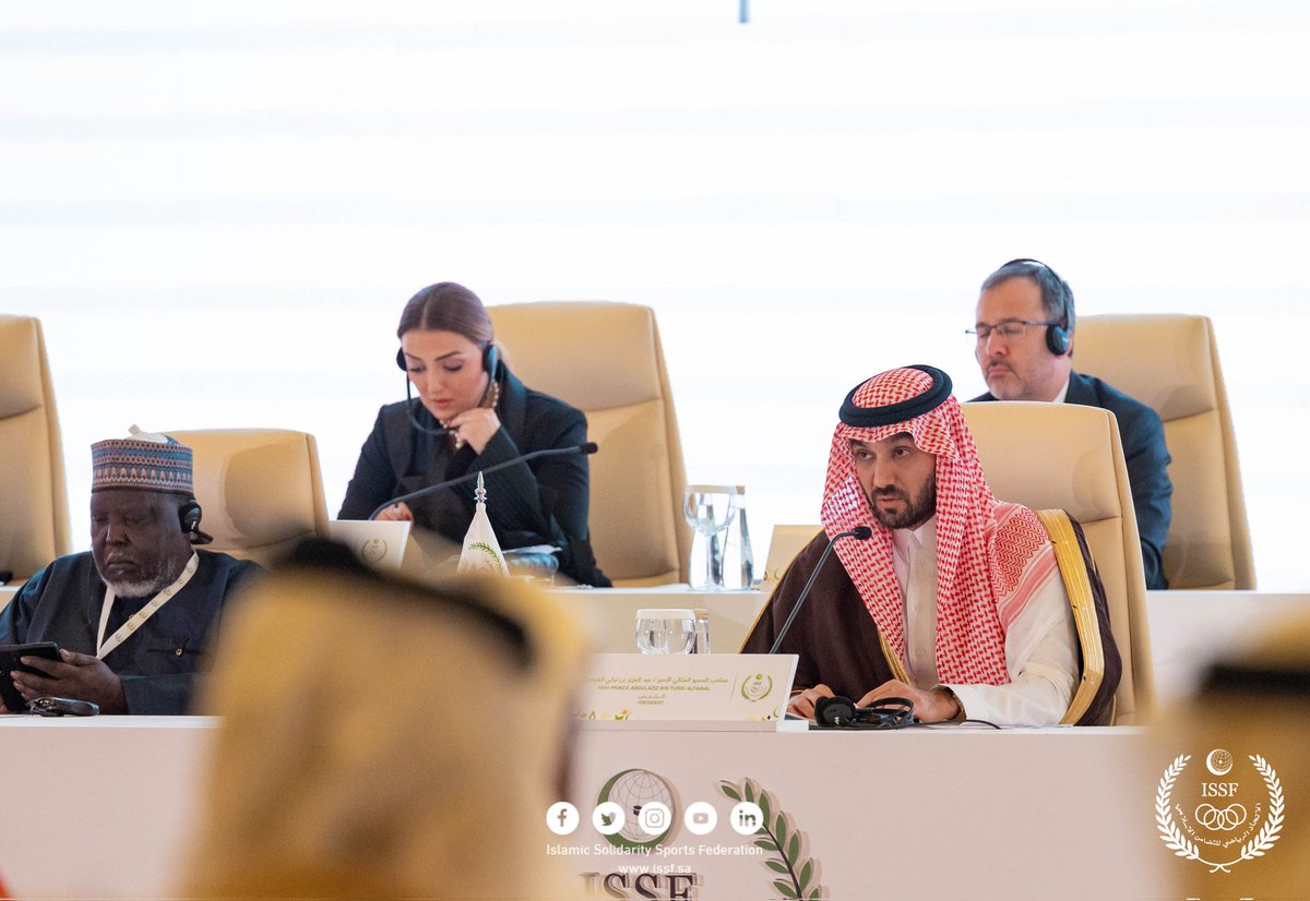 ISSAsports_'s tweet photo. 📸 برئاسة سمو الأمير عبدالعزيز بن تركي الفيصل رئيس الاتحاد، بدء أعمال اجتماع الجمعية العمومية الثاني عشر للاتحاد الرياضي للتضامن الإسلامي في العاصمة السعودية الرياض.

#الجمعية_العمومية١٢ #الاتحاد_الرياضي_للتضامن_الإسلامي
#12thGeneralAssembly 
#IslamicSolidaritySportsFederation https://t.co/rQ5bNCN55x