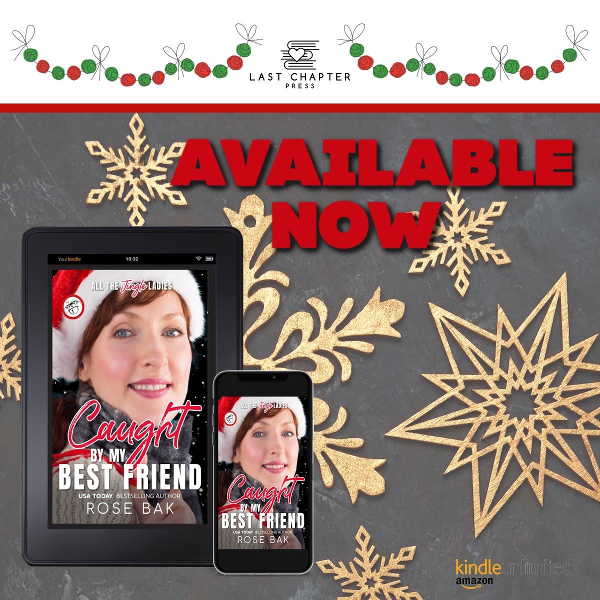 AuthorRoseBak's tweet photo. I'm thrilled to announce that my first project with Last Chapter Press is out today. Caught by My Best Friend is a midlife holiday romantic comedy that's also an ode to Chicago. It's available at https://t.co/TZ5PO50Y1y #authorrosebak #lastchapterpress #Christmas #midliferomance https://t.co/Ts6jCKHxcj