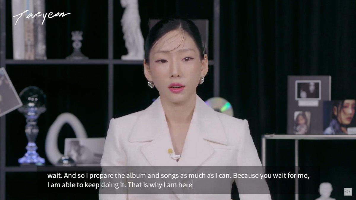 "I'm more thankful for you. You keep waiting for the album even don't know when it will come out. It is painful for me as well, to see you wait. So I prepare the album and songs as much as I can. Because you wait for me, I am able to keep doing it. That is why I am here today."