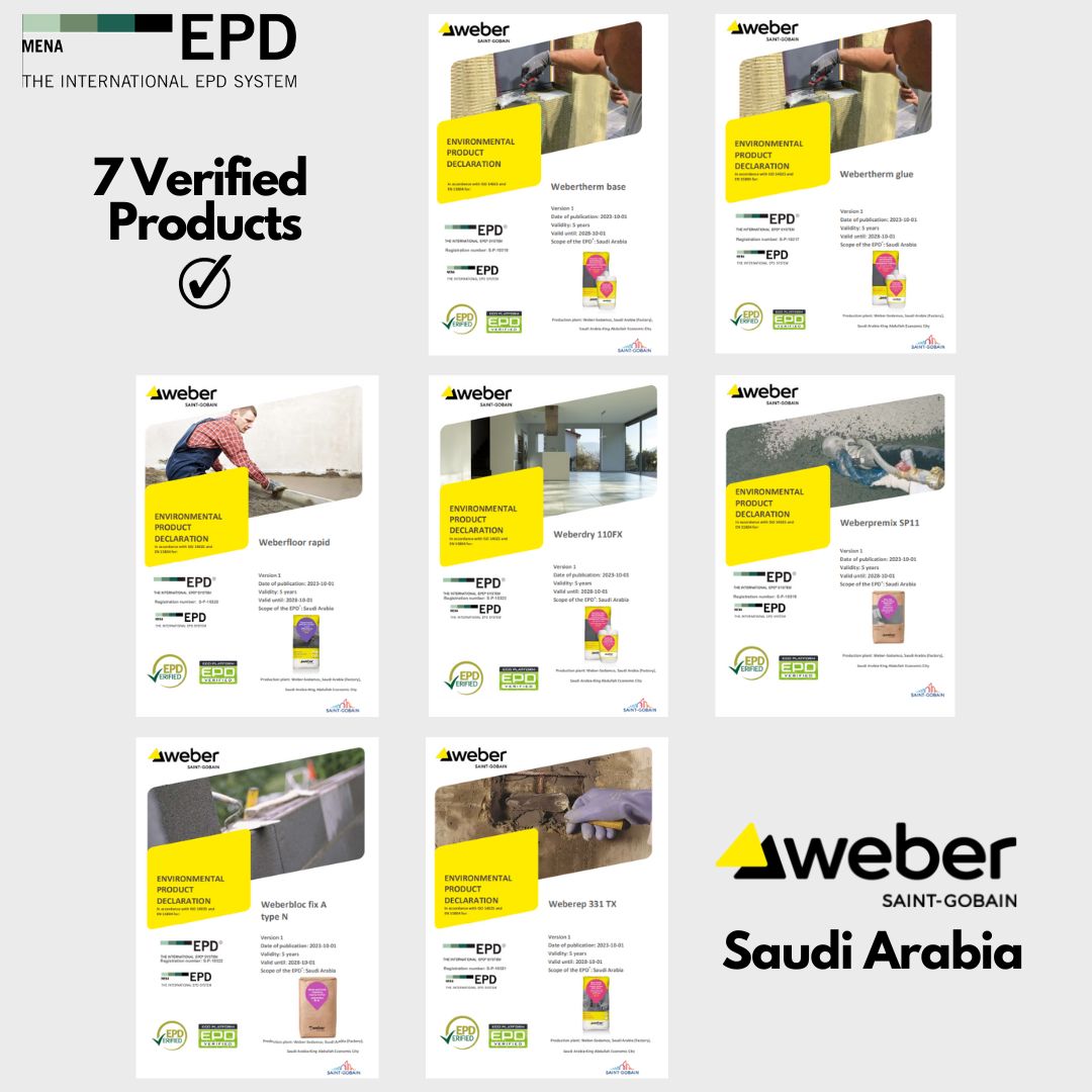 epd_mena's tweet photo. تقرير إفصاح بيئي جديد!

تهانينا لشركة Weber Saint-Gobain على نشرها EPD لسبعة من منتجاتها:
@SaintGobain
Webertherm base - Webertherm glue - Weberpremix SP11 - Weberep 331 TX - Weberfloor rapid - Weberbloc fix A type N - Weberdry 110FX

#EPD_MENA #EPD https://t.co/7RcqmKMWQ7
