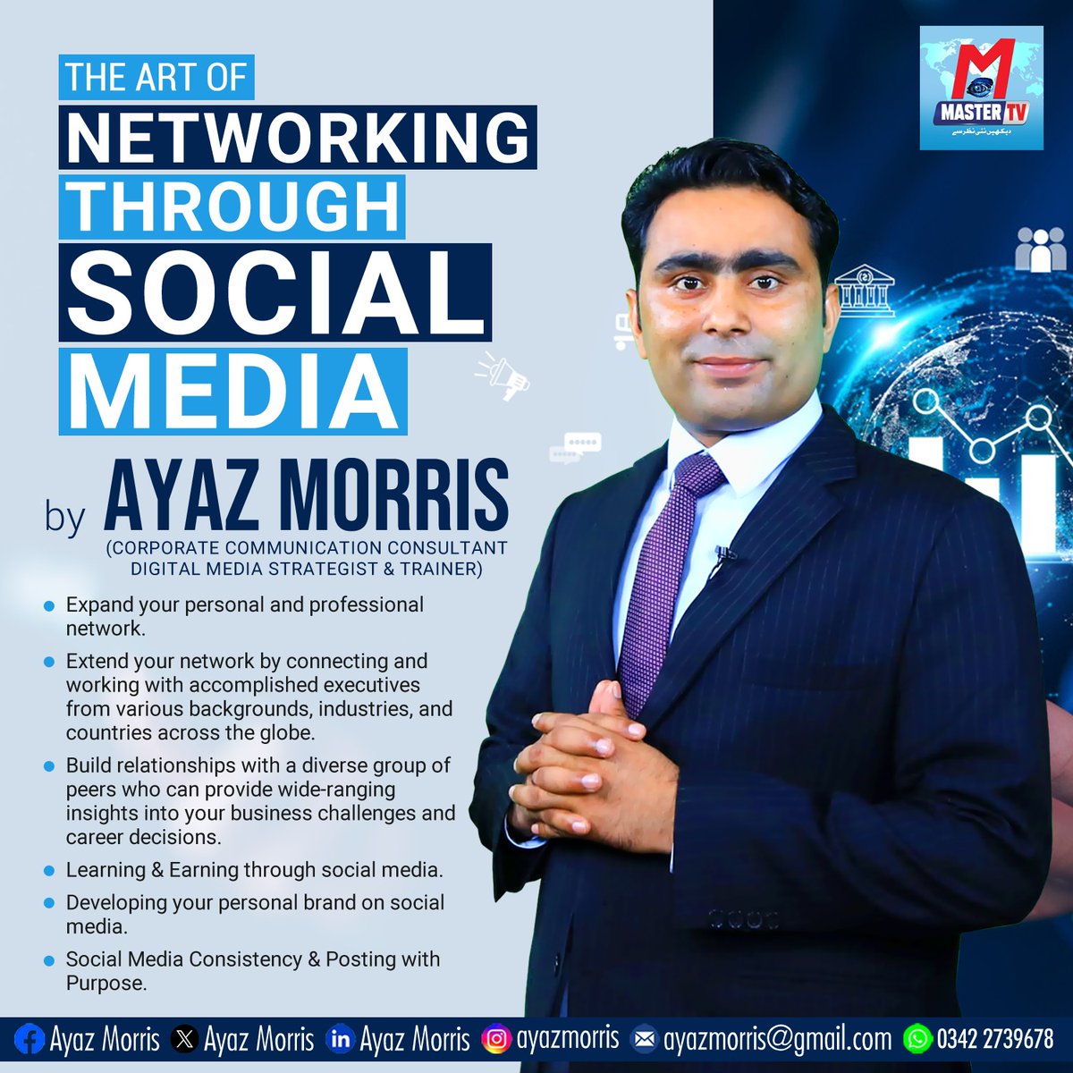 AyazMorris's tweet photo. Let's Connect to work together for mutual growth,
For for training, consultation, strategy design and execution...!
Contact: Whatsapp 0342-2739678, Email: ayazmorris@gmail.com
#ayazmorris #دیکھیں_نٸی_نظر_سے #commuication #digitalmedia #socialmedia #Networking #trainingsession https://t.co/lG8IiIKCT7