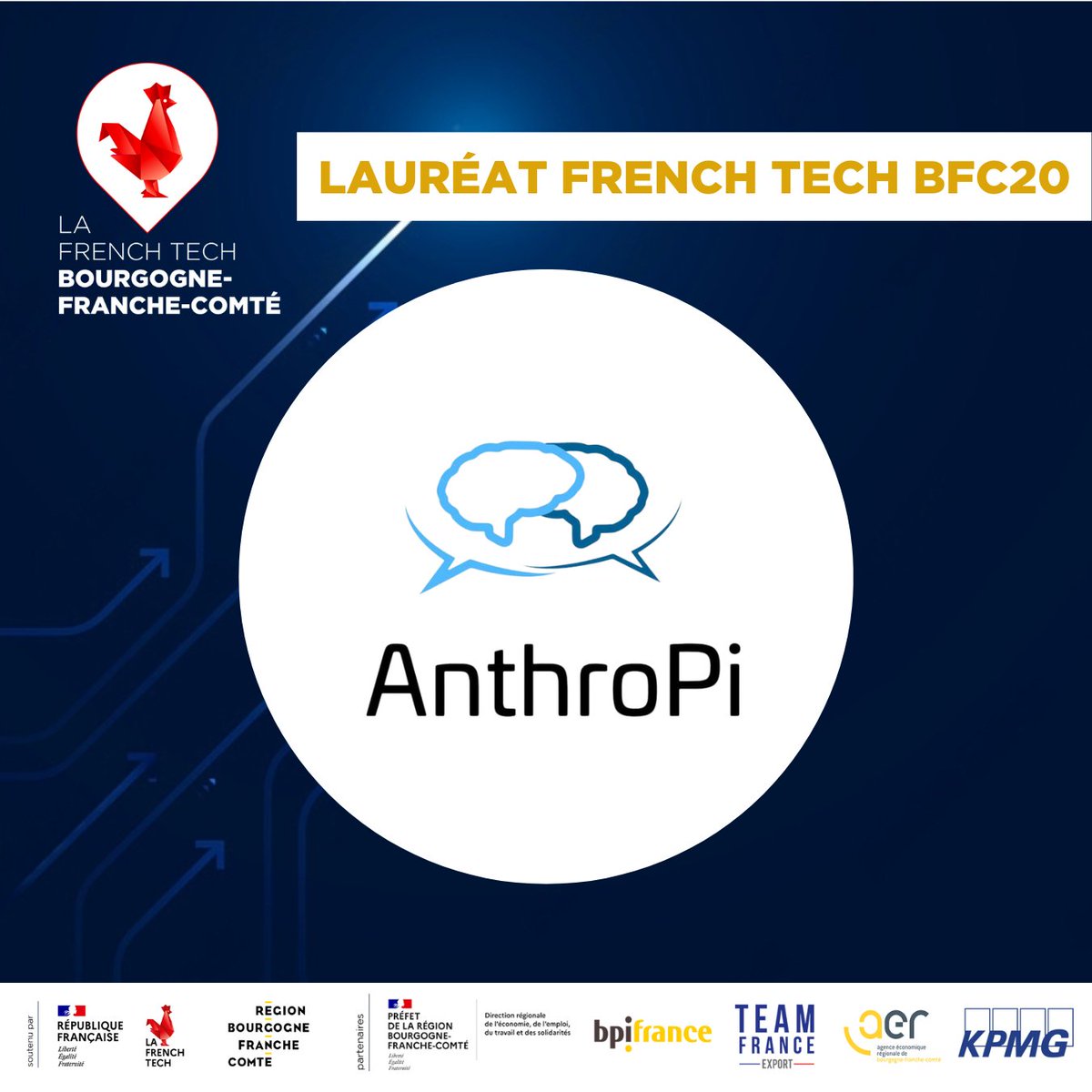 AnthroPi a la fierté de faire partie des 21 startups lauréates du programme BFC20 !  🏆 🎉 

⭐ Accompagnement sur-mesure du réseau French Tech
⭐ Rayonnement à l’international via BOOSTER 200
⭐ Échange avec des startups qui partagent des enjeux et centres d’intérêt communs