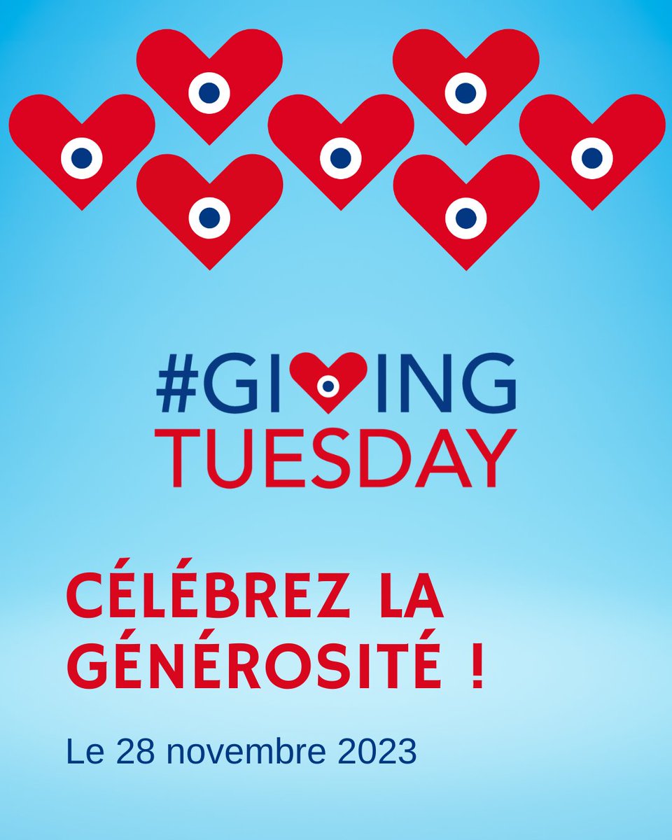 Aujourd'hui c'est le Giving Tuesday ! 🎁  
L’objectif de #GivingTuesdayFR ? Célébrer la #générosité et l’#altruisme dans le monde !   
La Fondation soutient cette initiative visant à encourager la #solidarité 💪  
Pour en savoir plus, rendez-vous par ici : bit.ly/40SN2bz
