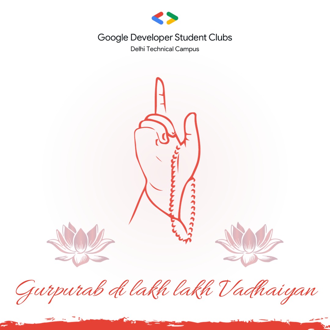 DtcGdsc's tweet photo. Wishing you a joyous Gurpurab! May the teachings of Guru Nanak Dev Ji light up your path to success. GDSC extends warm blessings for prosperity and growth. 🌟🙏

#Growth #Prosperity #GuruNanakDevJi #guru https://t.co/x6rUgGXAwq