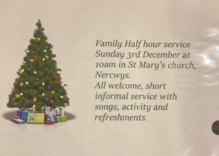Family service 3rd December!