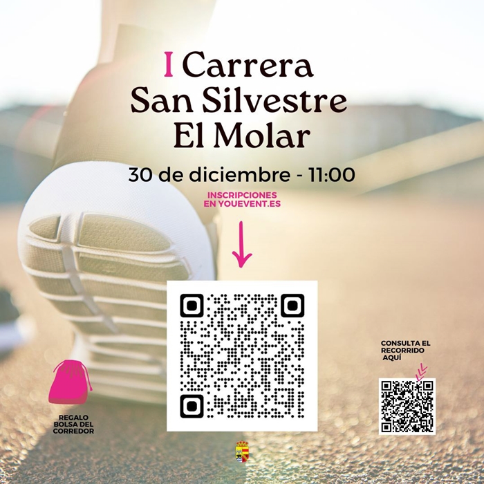 YouEvent1's tweet photo. ✧SAN SILVESTRE✧
✧EL MOLAR✧
🚦3️⃣0️⃣-🇩 🇮 🇨 --1️⃣1️⃣🕛0️⃣0️⃣☃️
Inscripciones en
https://t.co/0IMvZk82BY
@aytoelmolar Ayuntamiento de El Molar
#SanSilvestre #diciembre #elmolar #carrera #carrerapopular #correr #run #deporte #youevent https://t.co/OoMYeWgvHe