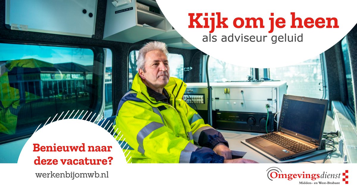 Ga jij de vakgroep 'geluid' van onze meetcollega's versterken met jouw expertise en toewijding voor onze leefomgeving? Word 'adviseer geluid' bij de OMWB! 

Kom meer te weten via t.ly/1-puR

#omwb #omgevingsdienst #kijkomjeheen #vacature #milieu