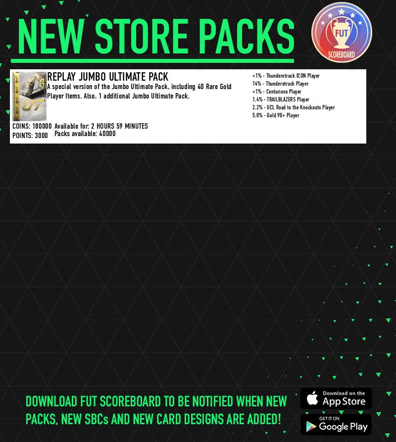 Fut_scoreboard's tweet photo. 💰 NEW STORE PACKS ADDED 💰 https://t.co/fhGqUiPZMk