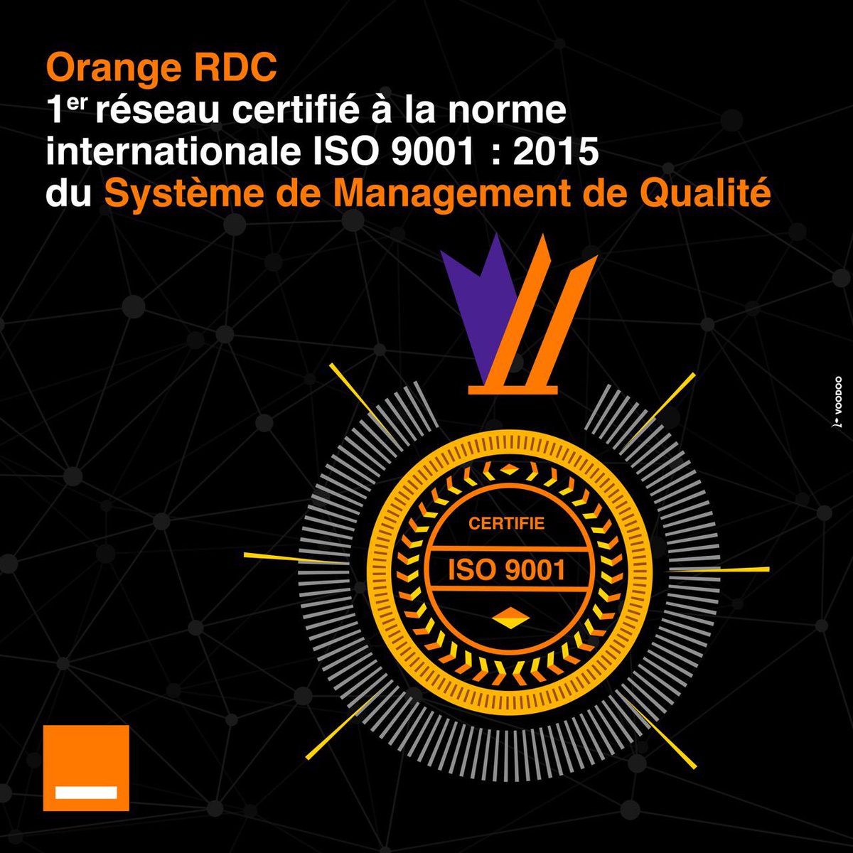 Orange RDC décroche son certificat ISO 9001 : 2015 

Cette certification nous place dans le cercle très fermé des organisations de télécommunication dont les processus et mécanismes de gouvernance sont reconnus conformes aux standards internationaux.

#OpérateurEngagé #ISO