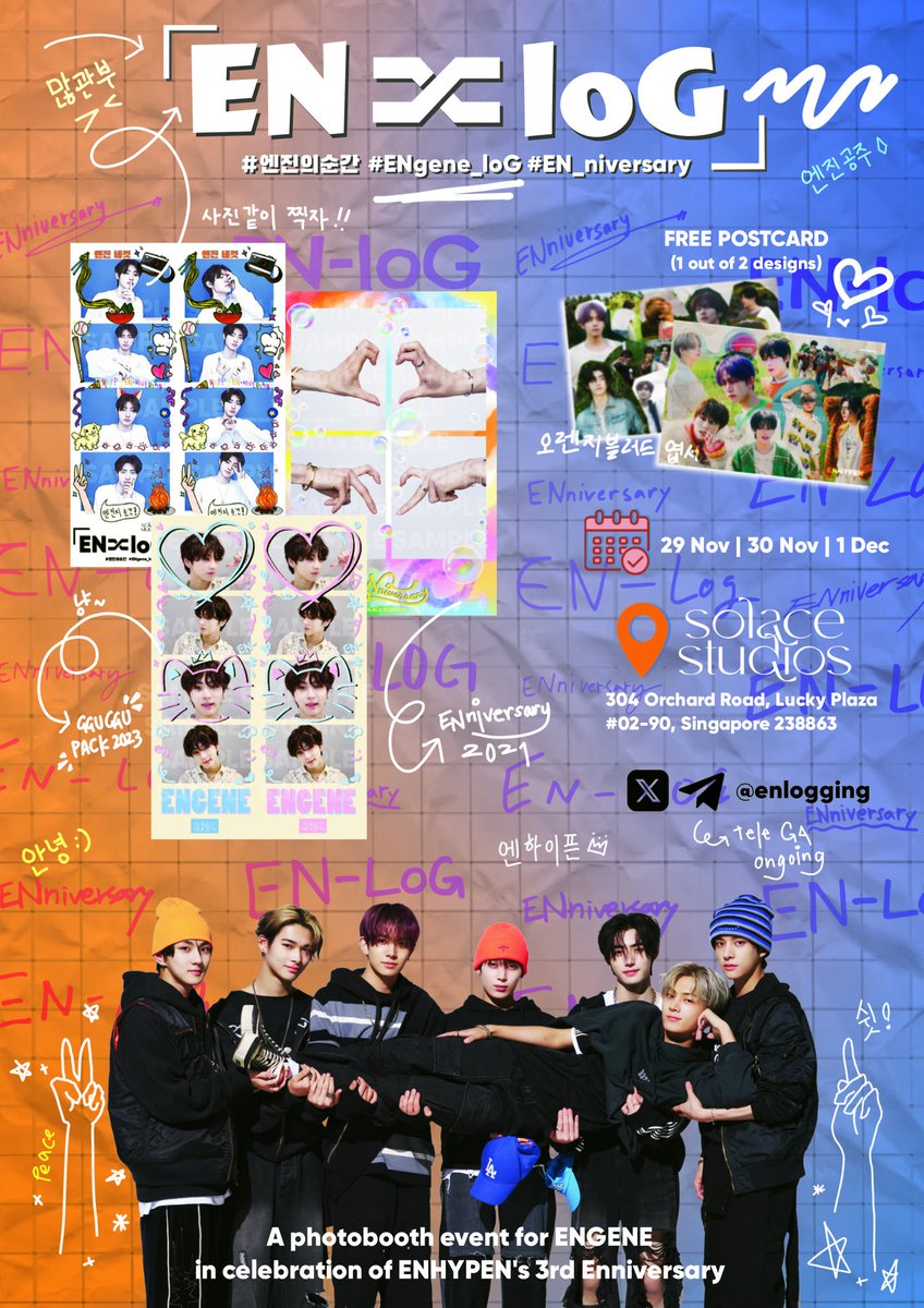 enlogging's tweet photo. ENgene-loG Update 💬

Solace Studios has just informed me regarding a slight booking clash for the last day of this event. With this news, event frames will be available starting tomorrow instead!!!

Event will run from 28th November to 1st December ><

#ENgene_loG #엔진의순간 https://t.co/d1EniQ4sAF