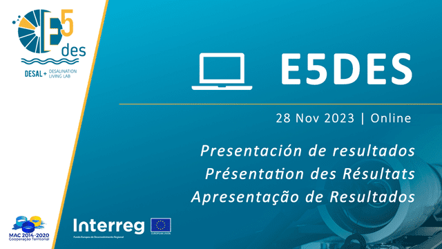 agenciaiisi's tweet photo. 𝐈𝐌𝐏𝐎𝐑𝐓𝐀𝐍𝐓𝐄 💧Jornada de interés para la industria de desalación de agua y agentes involucrados gestión hídrica en #Canarias
📌28 noviembre | 9:00-13:00
💻Online
➡ Regístrate https://t.co/dB5W3WLvsf
☑ Presentación logros proyecto #E5DES 𝐃𝐄𝐒𝐀𝐋+ 𝐋𝐢𝐯𝐢𝐧𝐠 𝐋𝐚𝐛 https://t.co/D2eCRnfgDi