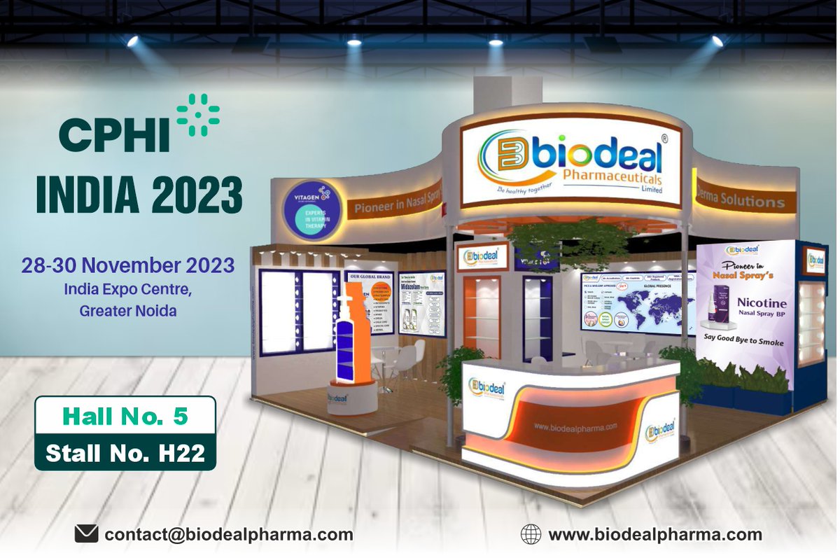 Biodeal Pharmaceutical Limited feels exhilarated of being an exhibitor of India’s largest Pharmaceutical CPHI India 2023. 📞 +91 9311447882 ✉️ contact@biodealpharma.com #cphi #PharmaExpo #exibition #export #pharma #pharmaceuticals #biodealpharma #noida #cphiindia #nasalspray