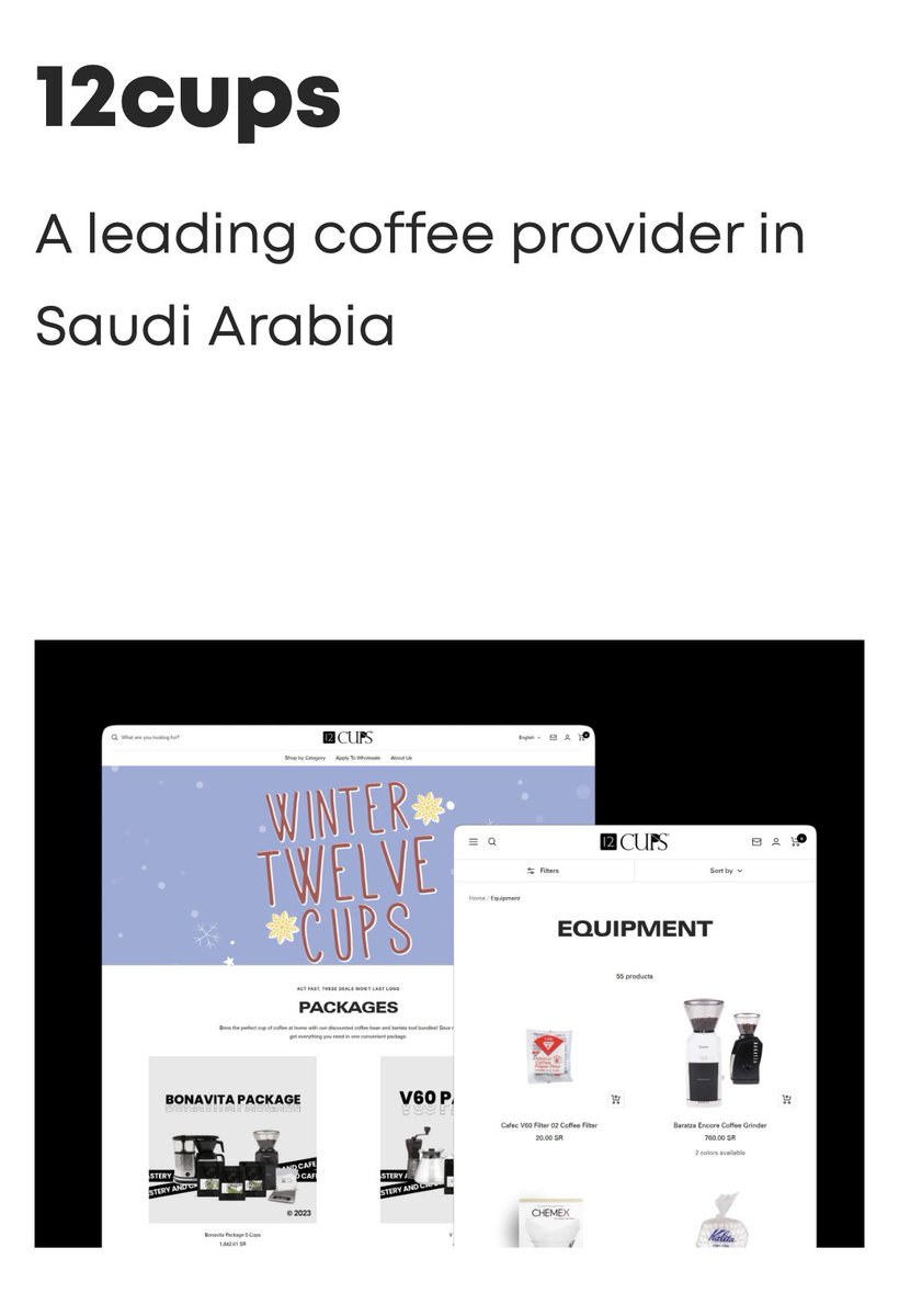 BornTechies's tweet photo. 12Cups, A leading coffee provider in Saudi Arabia 🇸🇦 

Case Study

increase in transactions

80% YOY
increase in revenue

25% YOY
increase in ROI on Ads

#ecommercecasestudy #arabiconline #coffeeshop #onlinestoredevelopment #ecommercedevelopment https://t.co/X6MhkpS93U