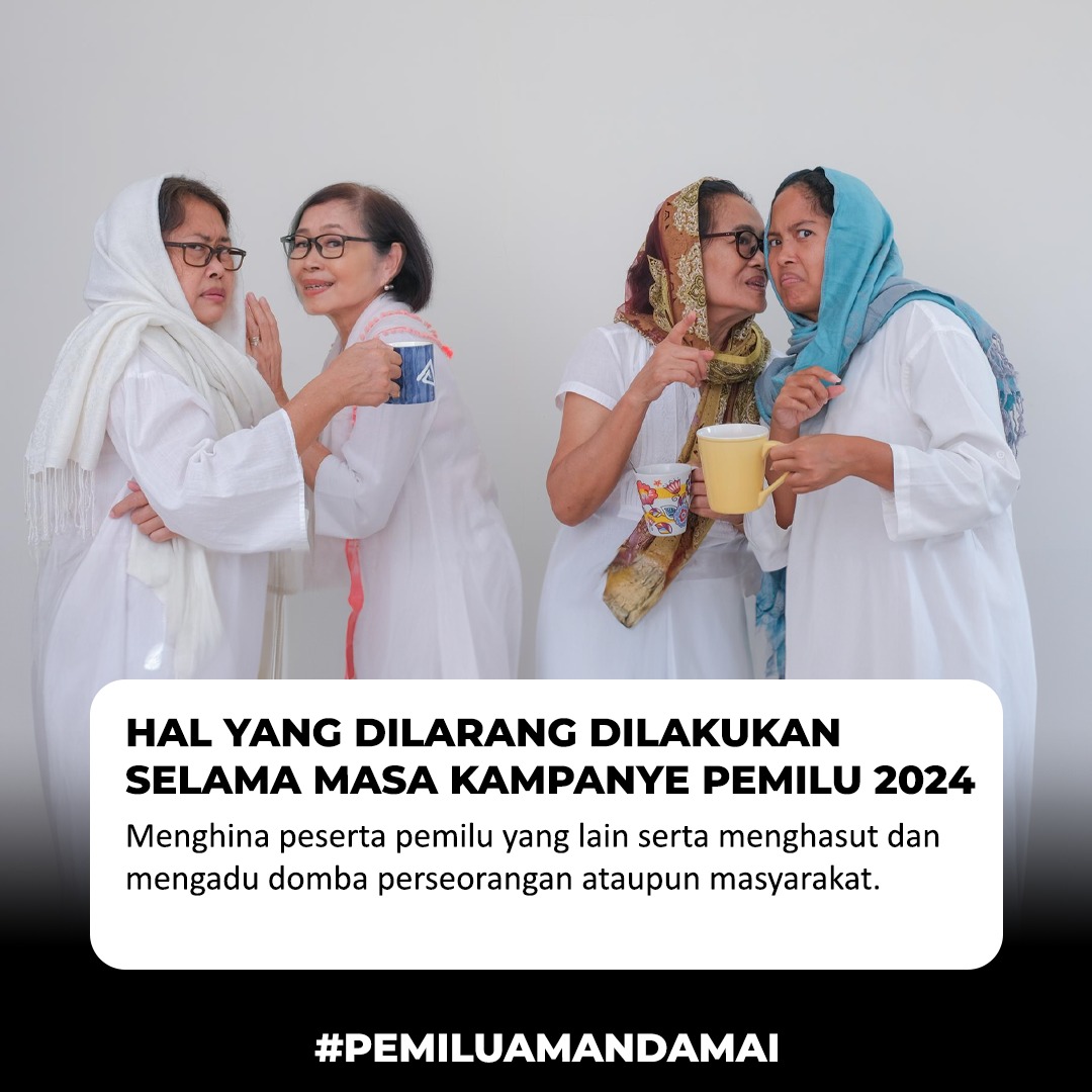 MerryLation's tweet photo. Selama masa kampanye Pemilu 2024, ini tidak boleh dilakukan, ya!

Kalo ngeliat ada pelanggaran, bisa lapor ke Bawaslu.
Buka: https://t.co/6raMLLUUTP
.
.
Marquez Kiki Bitung Manado MCI 11 Sederhana Chindo   

#PemiluAmanDamai
#DamaiNusantara
#Pemilu2024
#PemiluBerkualitas https://t.co/KcaOIhRdXr