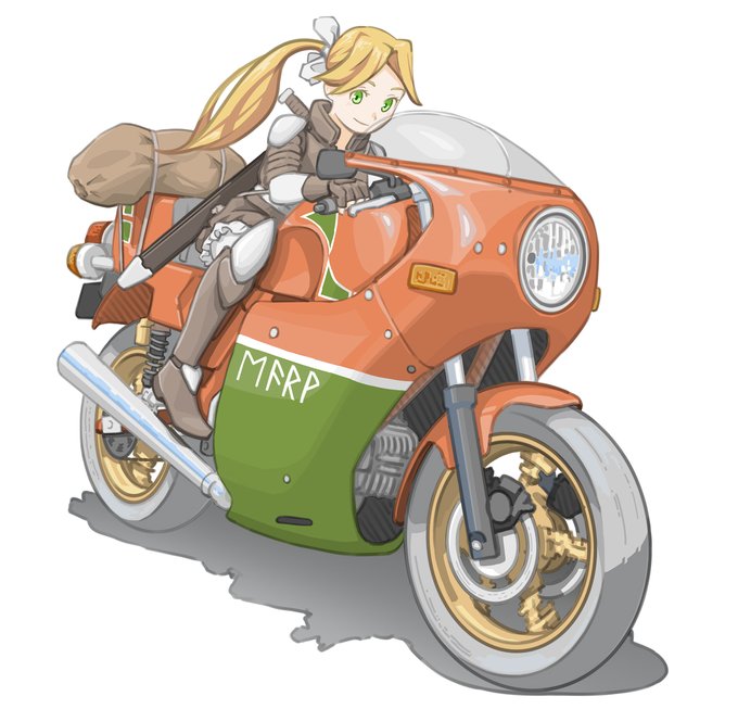 「blonde hair motorcycle」 illustration images(Latest)