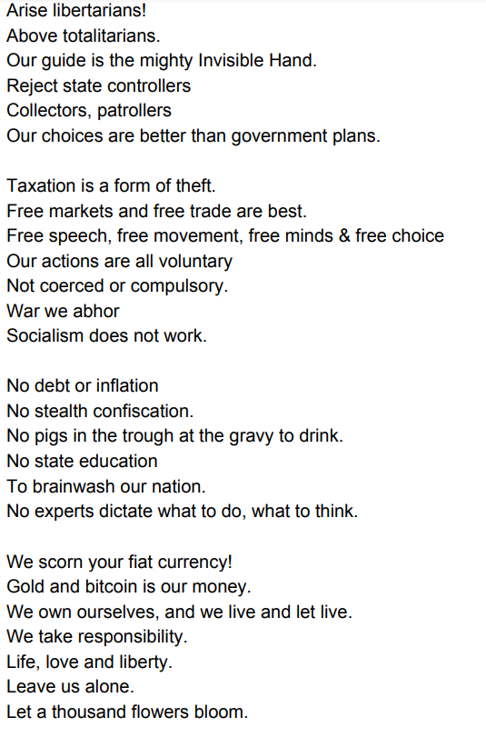 Arise Libertarians! Lyrics: @DominicFrisby