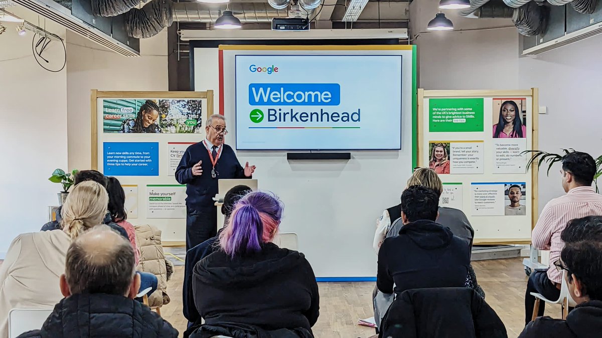 GoogleUK's tweet photo. Hello Birkenhead! Great meeting you all today and sharing our new Grow Your Productivity with AI training in-person 🎉

Thank you everyone for your enthusiasm, and to @MickWhitleyMP for taking the time to join us.

💻🏃‍♂️Find more free skills training → https://t.co/4zOFTLS1Yg https://t.co/zgwedTAREN