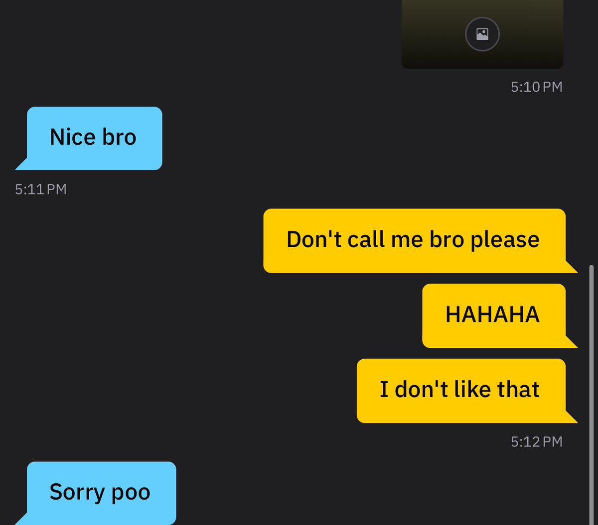 hopkeyk's tweet photo. Recently just got the courage to tell people I don’t like being called bro on Grindr 🥲 https://t.co/CObEIUuciJ