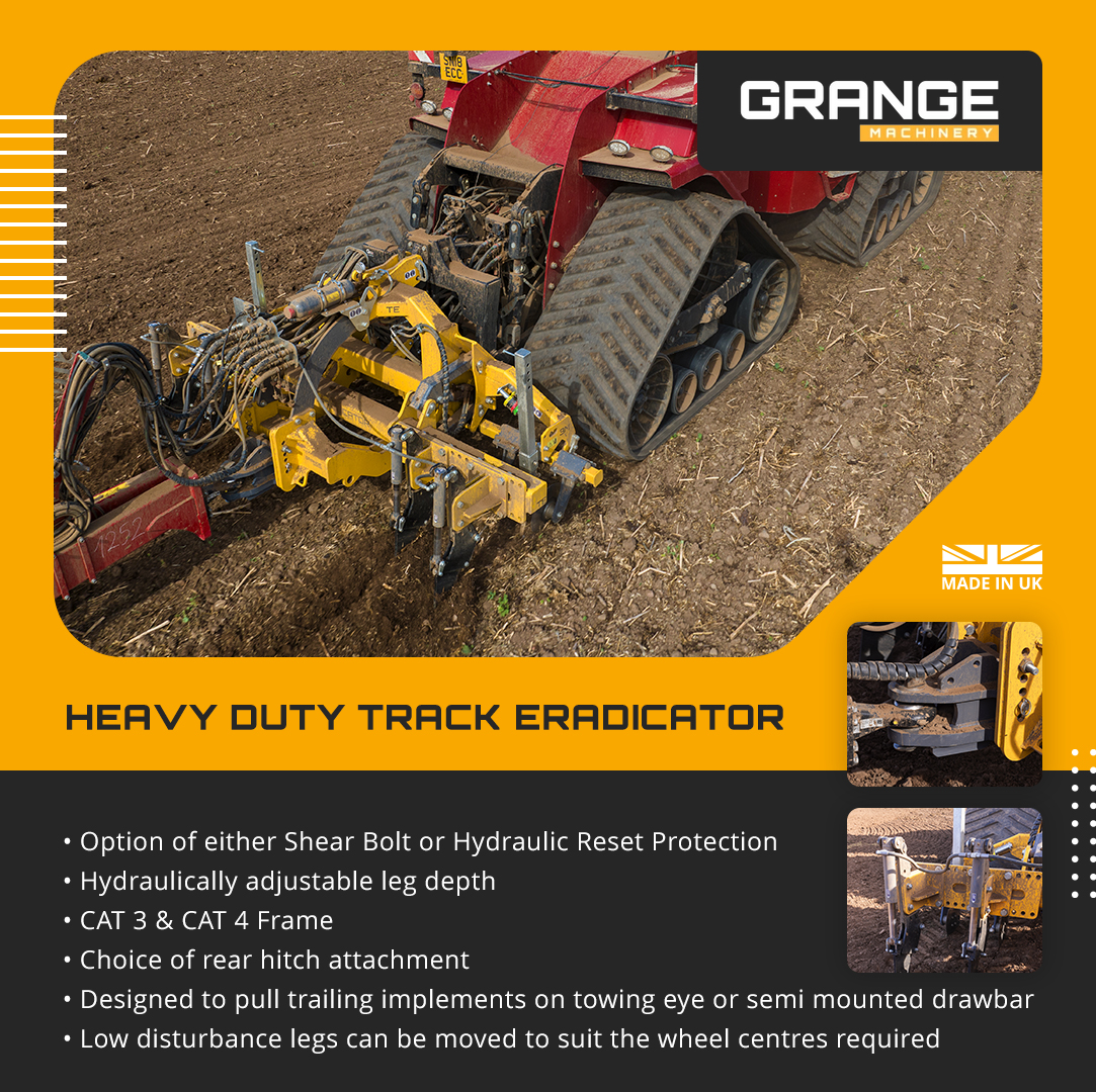 Leaving big wheeling’s while cultivating or sowing crops? Add a Robust Grange Heavy Duty Track Eradicator to your current system to eliminate the problem! #grangemachinery