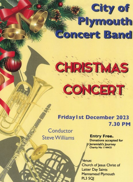 JeremiahsJourne's tweet photo. We are very grateful for the support of the City of Plymouth Concert Band who are holding this fabulous concert in aid of JJs.
Entry is free with donations accepted on the night and they'd love to see you there!
Visit their page for all the details.
#concert #charity #Plymouth https://t.co/XVkMk4cJnj