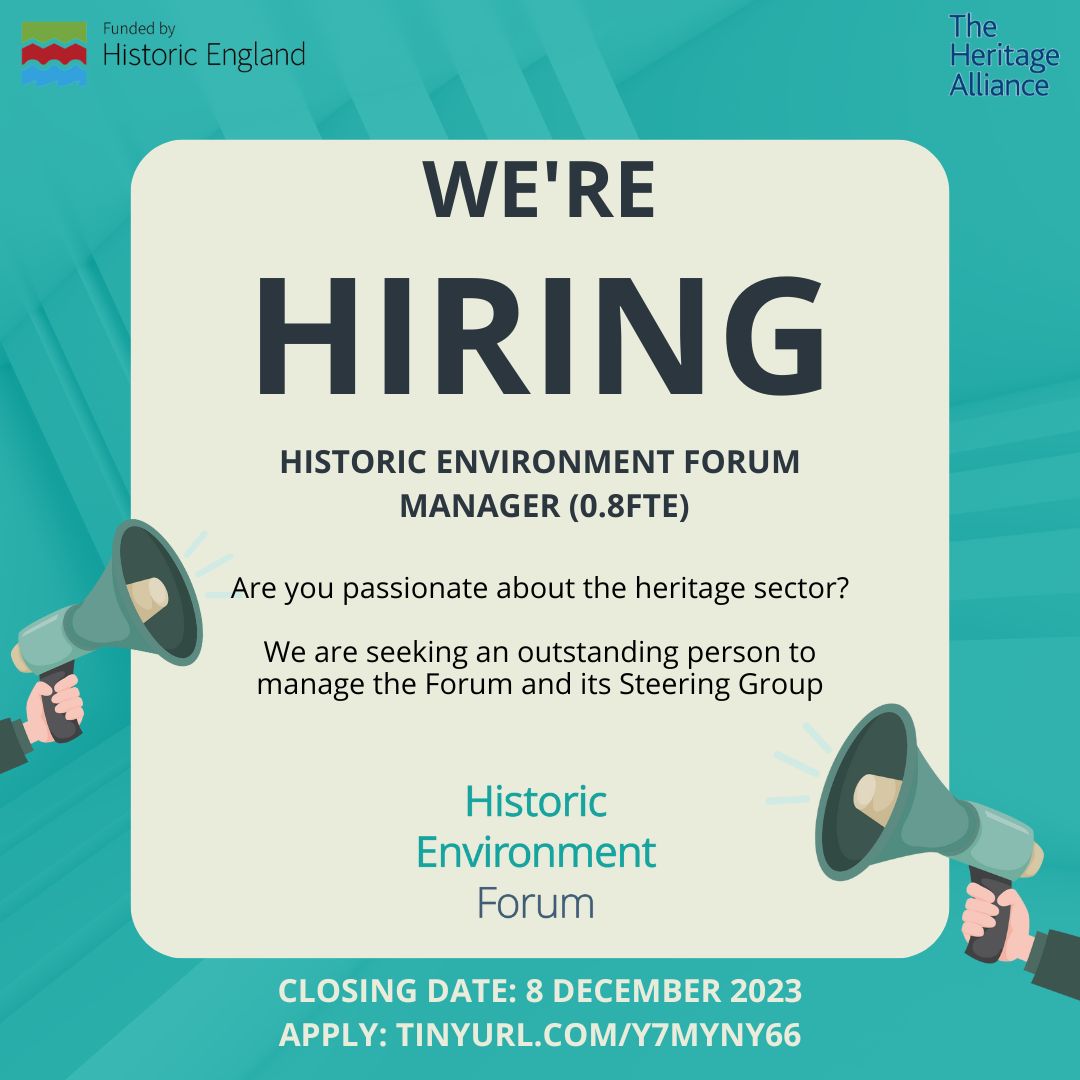 Historic Environment Forum (HEF) (@histenvforum) on Twitter photo 📣Reminder! 📣
We're seeking an outstanding person to join the <a href="/HistEnvForum/">Historic Environment Forum (HEF)</a> team as our new Historic Environment Forum Manager!
Find out more and apply by 8 December:
👉🔗historicenvironmentforum.org.uk/join-the-hef-t…
#HeritageJobs #JoinOurTeam 📣Reminder! 📣
We're seeking an outstanding person to join the <a href="/HistEnvForum/">Historic Environment Forum (HEF)</a> team as our new Historic Environment Forum Manager!
Find out more and apply by 8 December:
👉🔗historicenvironmentforum.org.uk/join-the-hef-t…
#HeritageJobs #JoinOurTeam