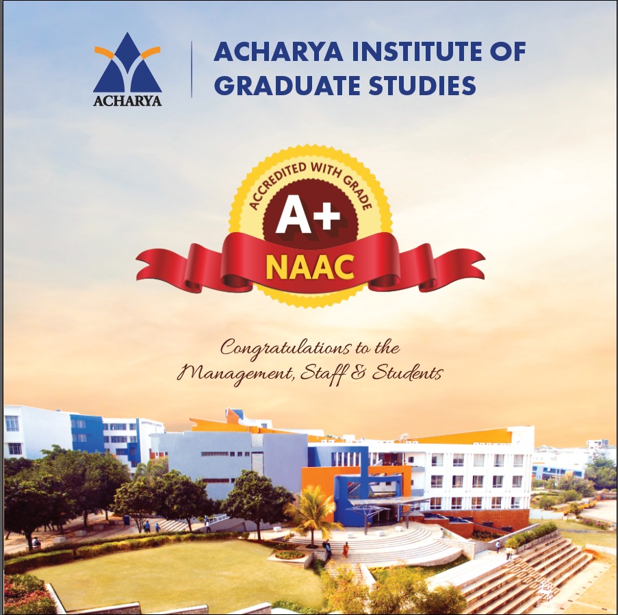 Hold onto your hats because Acharya Institutes of Graduate Studies (AIGS) just got an 'A+' Grade from NAAC! 
This accreditation spills the beans on Acharya's holistic education game, ensuring a mind-blowing learning journey for our students. 🎉

#Acharya #NAAC #grade