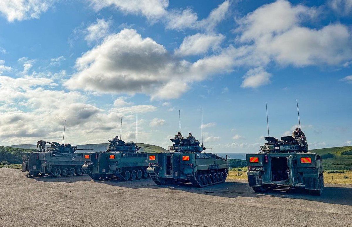 RoyalArmdCorps's tweet photo. B Squadron @TheRoyalLancers recently running The Regiment's first ever B3 Gunnery Course on the Warrior platform.
On Ex Cambrai Lancer B Sqn also converted Gunners onto Warrior and built up to firing their Annual Crew Tests throughout the two week package #Armouredcavalry #Army https://t.co/kFdUjBJUhc