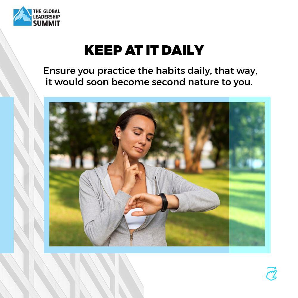 GLS_Nigeria's tweet photo. Being intentional and determined will help you build good habits as a leader.
Are you ready to go in for the long haul?
Then be consistent with these tips.
Happy New Week!
#glsnig #gls23
@GLNsummit @sam_adeyemi @WScottCochrane @LekeAlder @Omojuwa @LeadwayInsure https://t.co/jYxTjdfAZt