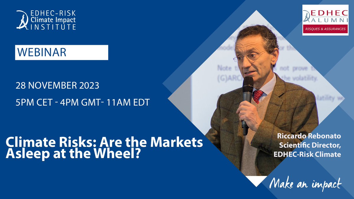 EDHECRisk's tweet photo. 💻 Already more than 600 people registered! 
Last chance to register for the 2nd #EDHECRiskClimate webinar: Climate Risks: Are the Markets Asleep at the Wheel❓

More info/registration 👉 https://t.co/LegV6Kqq91

#QuestionTheAnswer https://t.co/bax8906rlL