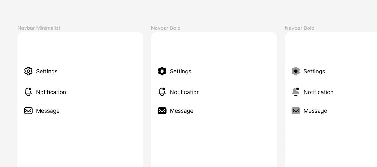 createbyzaki's tweet photo. Still cooking icons for UI Design in Figma. im experiment with Line , Solid and Duo Tone Style.
Which one do you prefer ?
#iconsdesign #buildinpublic #uidesign https://t.co/tVInOj2exL
