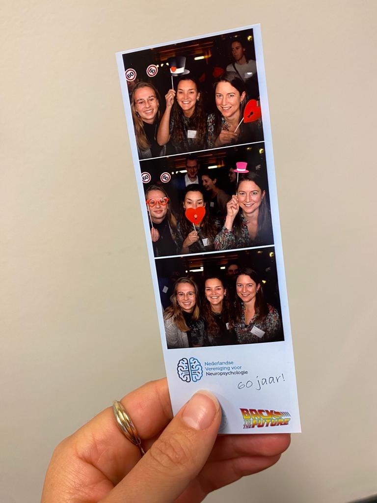 Celebrations @nvneuropsy's #NJC2023 60th anniversary edition themed 'Back to the Future'.  Inspiring #neuropsychology talks, discussions and some good old photo booth fun. @TeuniTenBrink