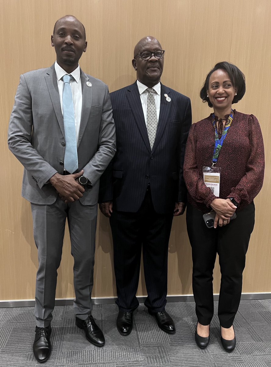 DembyAustin's tweet photo. Following the sad event in Sierra Leone, a solidarity picture with colleague Ministers of Health from; Ethiopia, Rwanda, Ghana, Senegal, Botswana, Cabo Verde, and Togo at the 3rd Int Conf on Pub Health in Africa, Lusaka, Zambia, Nov 27th 2023. https://t.co/IqtlWZkcy7
