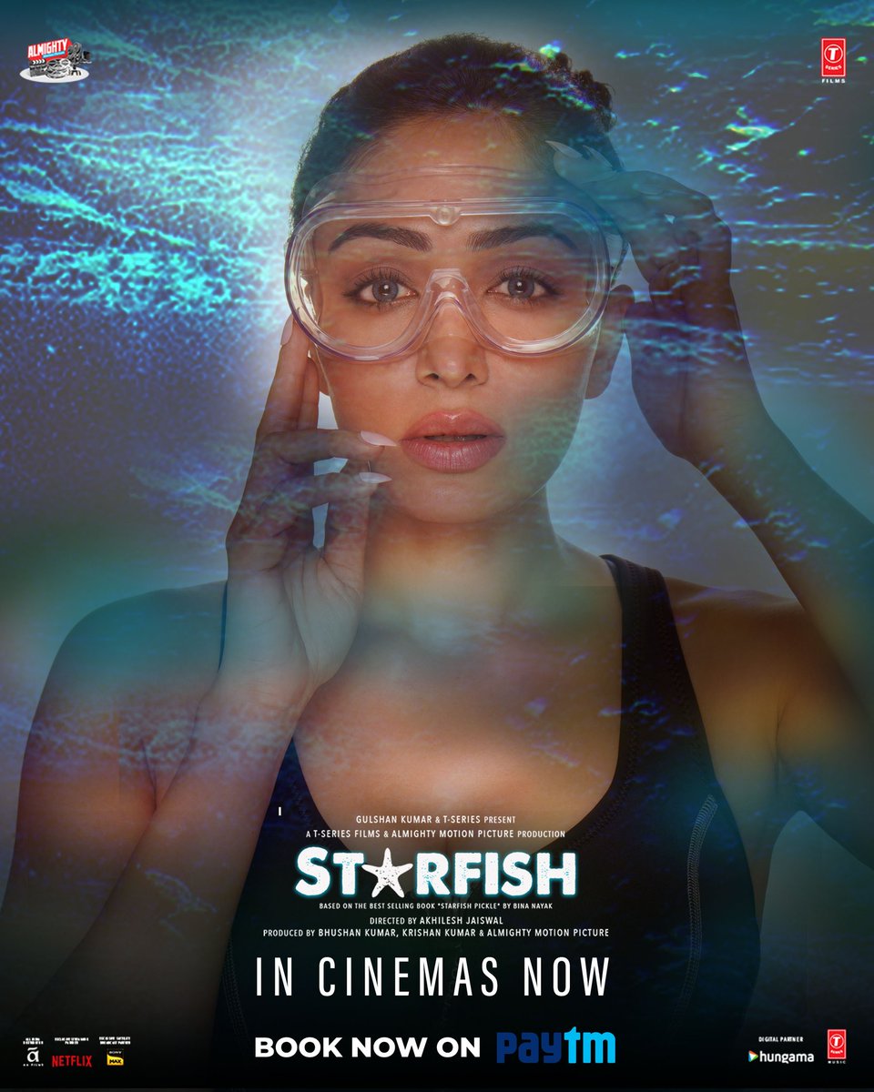 Unleash the magic of the deep blue sea with #Starfish. 🌊 In Cinemas Now! 🌟 Book your tickets. m.paytm.me/starfish @milindrunning @KhushaliKumar @itsEhanBhat @tusharrkhanna #BhushanKumar #KrishanKumar @akhil2jaiswal #BinaNayak @AlmightyMotion #ShivChanana