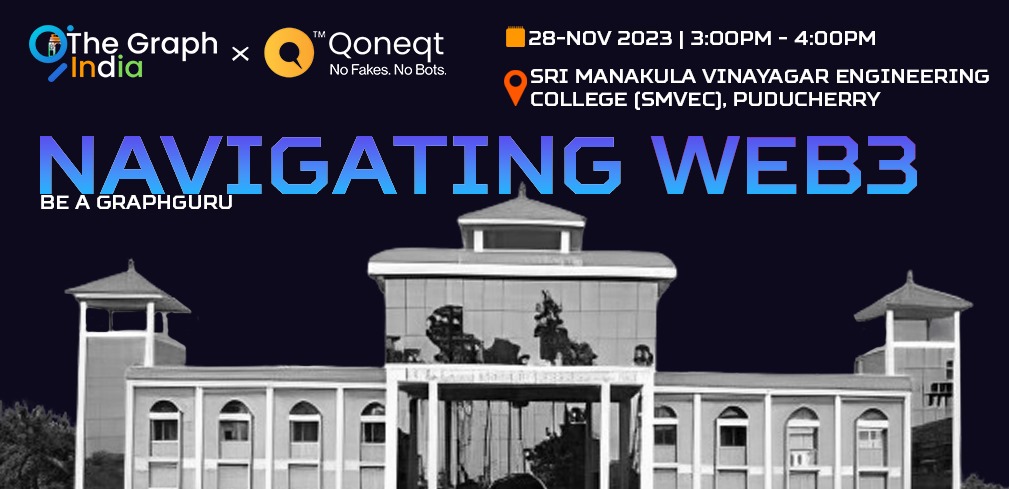 The Graph India in collaboration with Qoneqt are conducting a online workshop in Sri Manakula Vinayagar Engineering College. Puducherry.