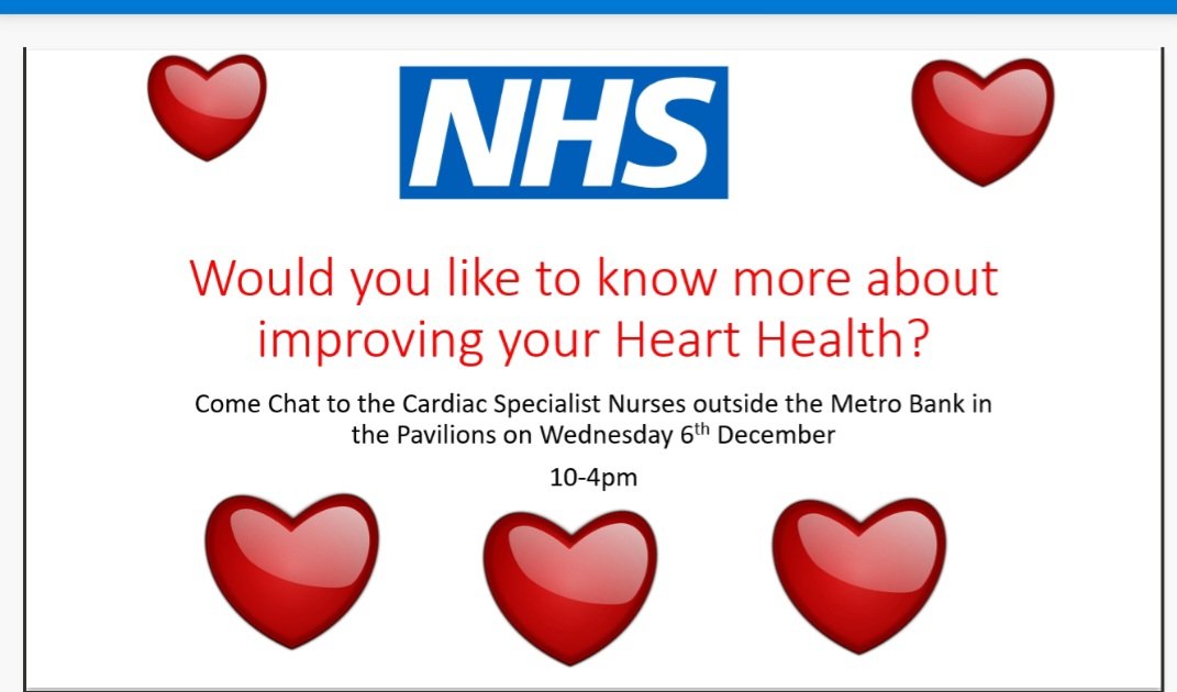 ashling_curtis's tweet photo. Come join us for a chat about your heart health...Wednesday 6th December https://t.co/bDdy8h9X1b
